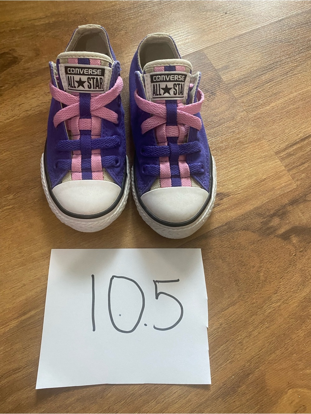 Converse Kids Purple and Pink Low Top Sneakers